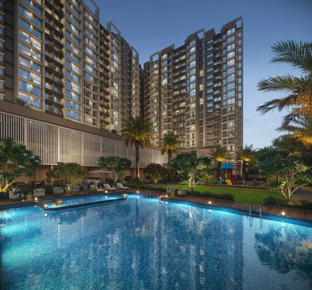 Uppvan swimming pool night view